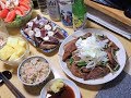 【宅飲み動画】レバニラ炒めとカツオのタタキの切り落とし【昨日の晩酌】