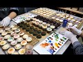 미술 전공 부부의 디저트? 정통적인 방식으로 만드는 그림마카롱 making macaron with character design - korean street food