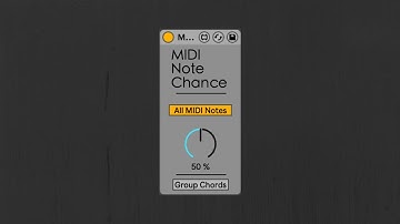 MIDI Note Chance - Max for Live Device Demo