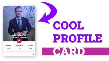 Create cool profile card with html ,css and javascript (simple) with source code provided.