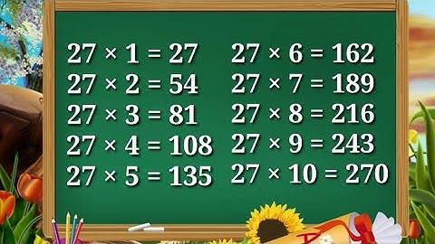 Table of 27 in English | Tables in English | Learning Video Pebbles Rhyme | 27 Table |Multiplication