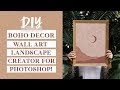 DIY Boho Landscape Wall Art in Photoshop - Creative Market