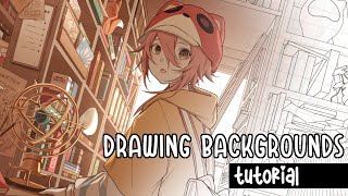 how I draw backgrounds ✦ tutorial 【CLIP STUDIO PAINT】