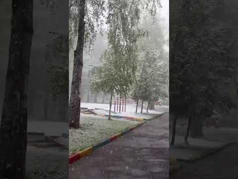 It is snowing in Moscow even in May!!!!#snow