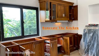 Woodworking Skills Of A Veteran Artisan - Renovating A Kitchen From Extremely Luxurious Hardwood