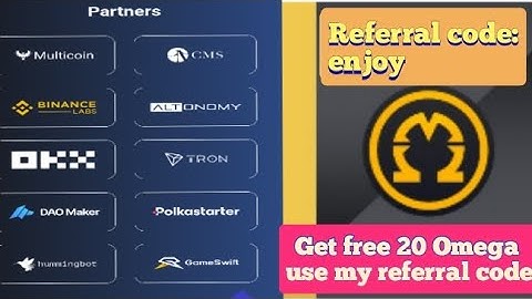 OMEGA Network mining | Referral code: enjoy | same pi network | sponsored by Binance, TRON