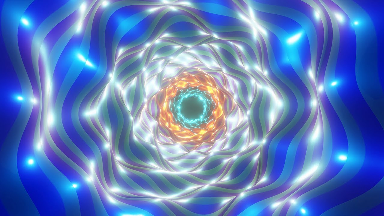 Trippy Colorful Eye Tunnel with Futuristic Energy Waves - 4K Color ...