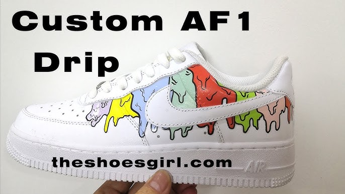 Custom Air Force 1 Drip LV Patches, Easy Iron On Black Drip LV Patches –  theshoesgirl