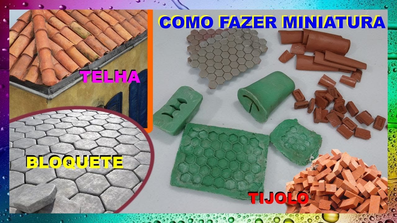Como fazer telha, bloquete e tijolo para Diorama parte 2