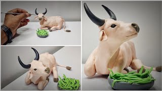 Clay Art : How To Make A Cow Out Of Clay Step By Step : Polymer clay cow : how to make cow