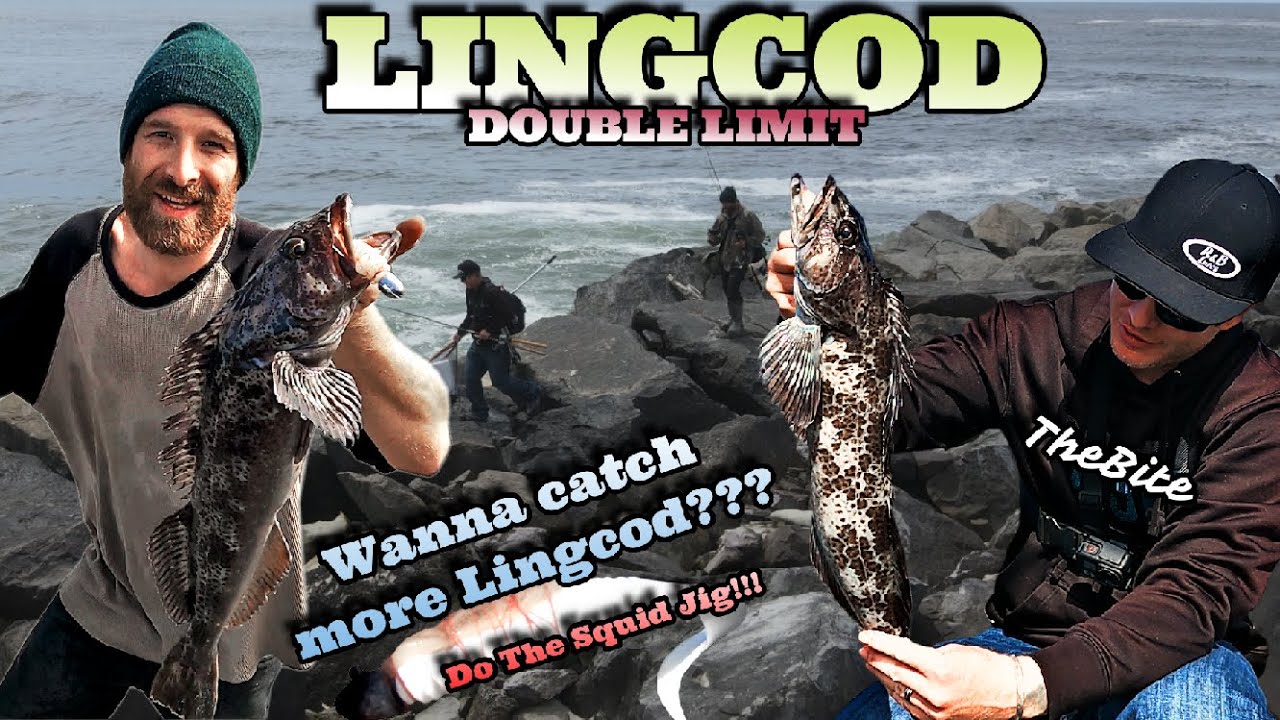Oregon Coast Jetty Fishing Lingcod Double Limit TheBite YouTube