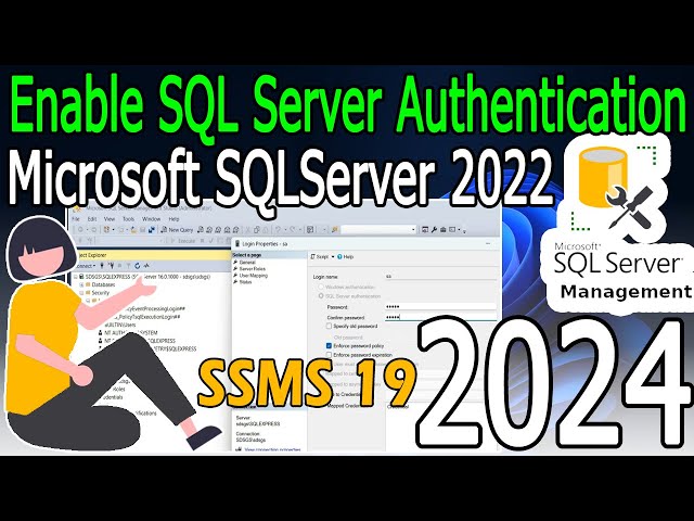 How to Enable SQL Server Authentication in Microsoft SQL server 2022  [ 2024 Update ] class=