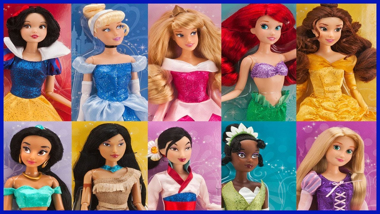 Bigham - Snow white - Cinderella - Aurora - Belle - Ariel - Jasmine -  Rapunzel - Merida - Tiana - Meg - Pocahontas - Mulan - Elsa - Anna Sorry  that
