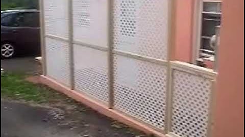 Lattice PVC fencing installation, privacy screen,