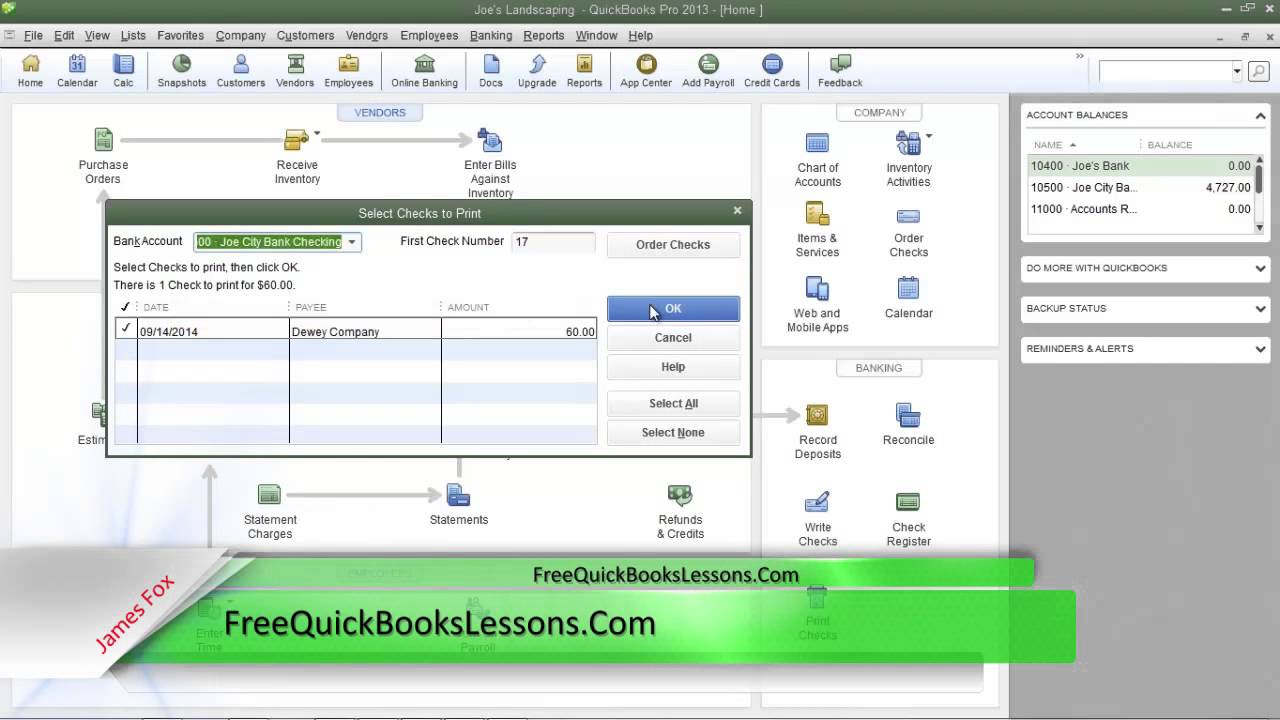 quickbooks 2010 not printing checks