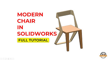 SolidWorks Chair Design Tutorial | Modern Furniture Modeling Step-by-Step #caddengineer