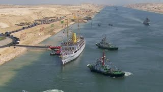 Egypt opens historic expansion of Suez Canal