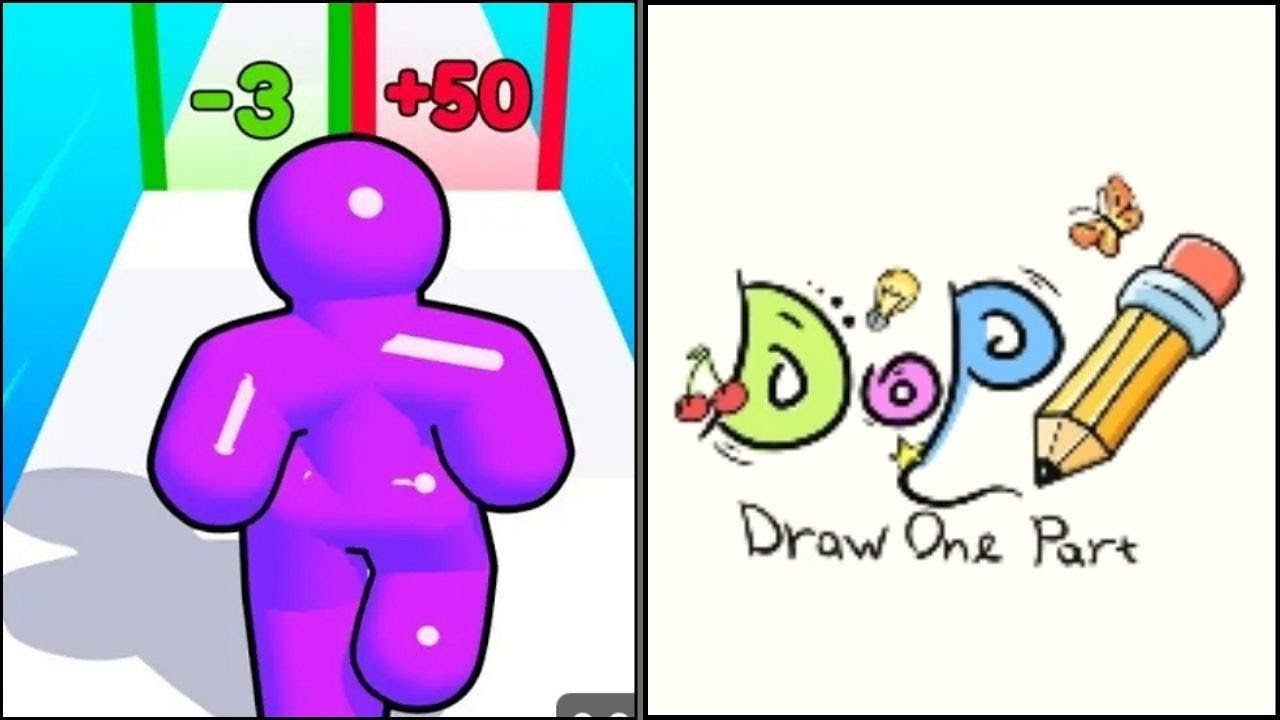 Stickman Run Vs Dop Draw One Part Level Up Funny Gameplay Asmr 