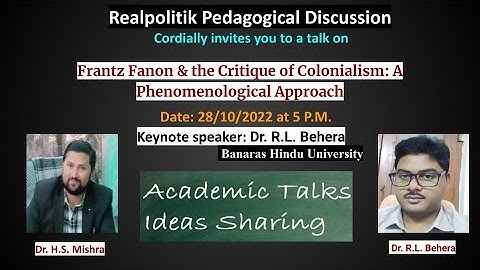 Frantz Fanon & the Critique of Colonialism  A Phenomenological Approach 2022