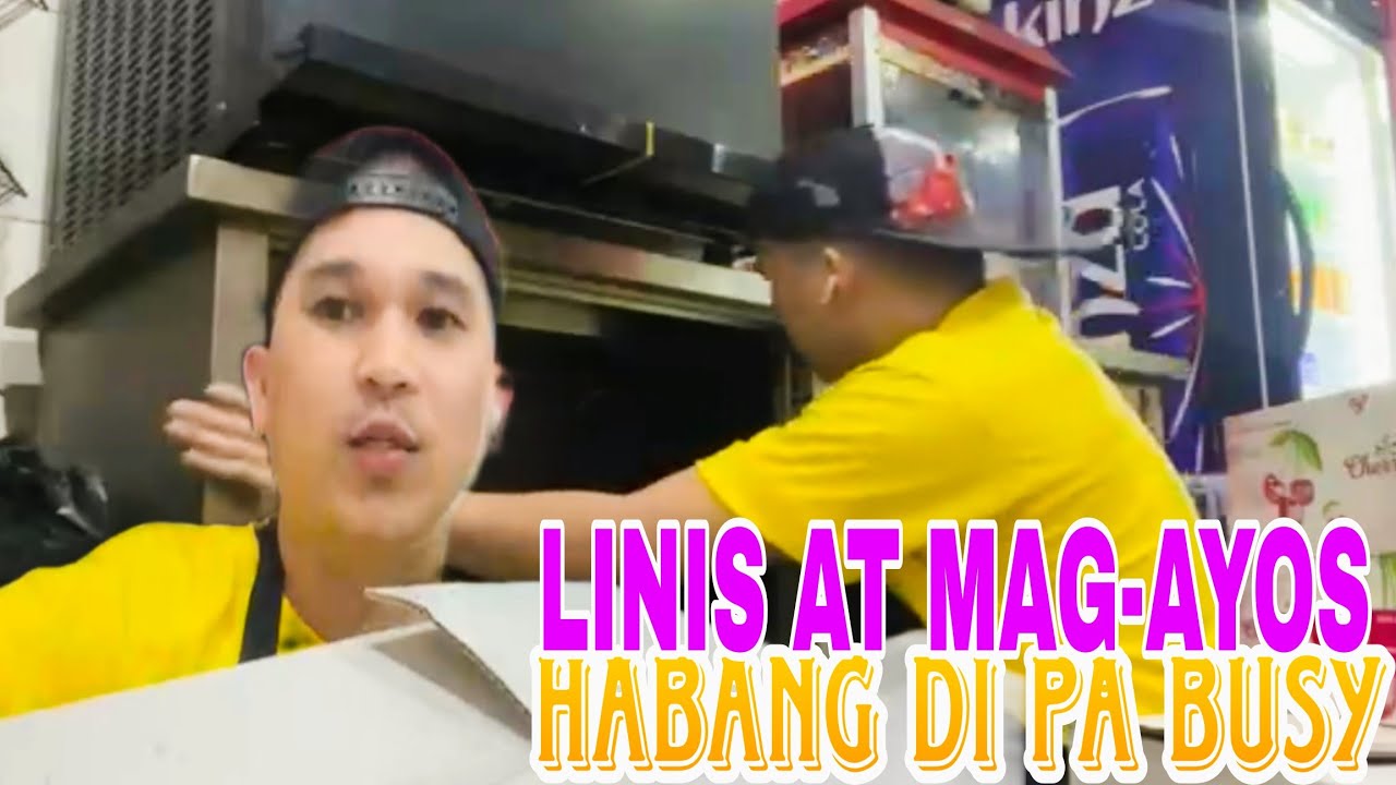 HABANG DI PA BUSY MAG-AAYOS MUNA NG MGA GAMIT  SA CAFETERIA