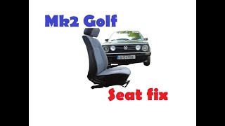 BACK PAIN after driving the Mk2 Golf - Simple fix?