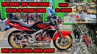 Finish Restorasi Dan Modifikasi Ninja SS MERAH ZEBRA Dari Majalengka Jawa Barat Paket 50 Jutaan
