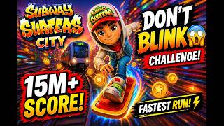 Subway Surfers City 😱 Don’t Blink Challenge | 15M+ Score Run 🔥 Fastest Gameplay Ever! screenshot 1