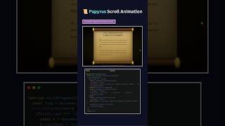📜 Animated Papyrus Scroll UI | Infinite Auto-Scrolling Effect with HTML, CSS & JavaScript