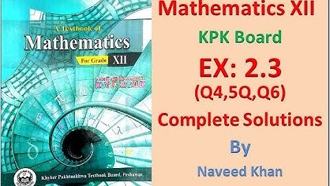 Ex: 2.3, Q4, Q5, Q6  /  XII Mathematics/ Limits.
