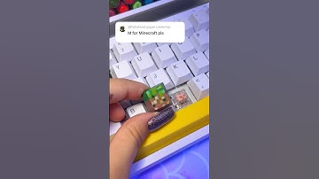 Drawing M  for Minecraft but on keyboard!​⁠​⁠​⁠​⁠ ​⁠​⁠@minecraft #drawing #keyboard #keycaps