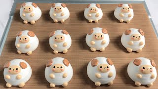 🐏미니오븐 양 캐릭터 머랭쿠키 만들기🐏 Sheep Meringue Cookies Using Mini Oven