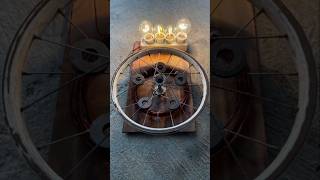 The magnetic field meets the copper coil and will produce free electricity