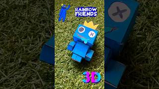 Details 3D Shapes Rainbow Friends Blue Paper Craft Idea☺️😱#shorts #3dart#papercraft#rainbowfriends#trending Update
