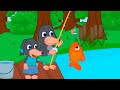 Benny Mole and Friends - Caught A Goldfish Cartoon for Kids