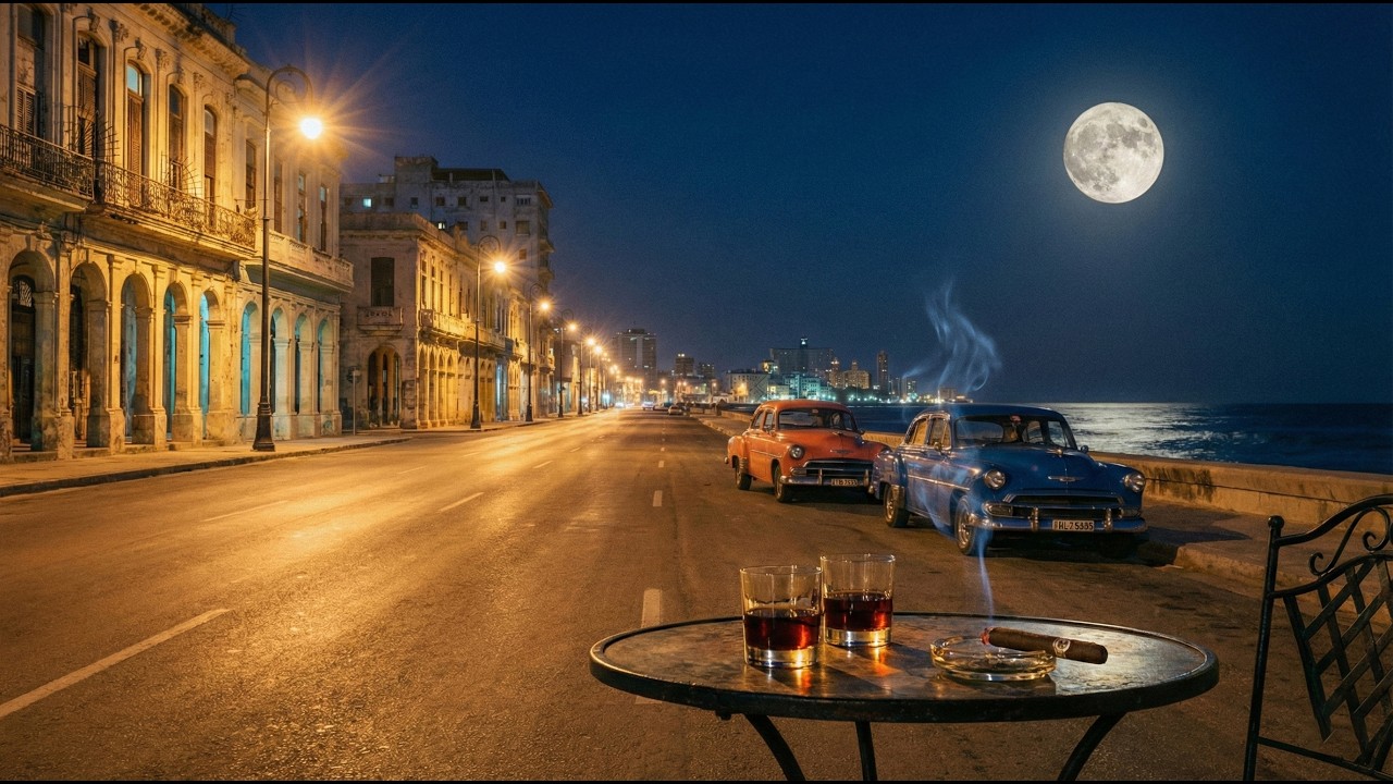 Havana Nights 🌙 Relaxing Cuban Music for Travel & Focus | Bajo la Luna de La Habana