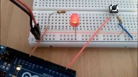 test della funzione digitalRead (ingresso digitale) di arduino con un led e un pulsante