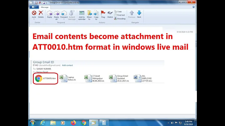 How to Fix Windows Live Mail attachment showing content ATT10010.htm