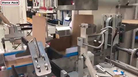 Box carton automatic forming folding machine testing video for different structure of boxes cartons