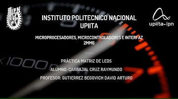 ***PIC16F887*** Desplegar nombre en Matriz de LEDs 8X8 en MPLAB