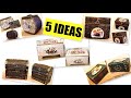 DIY/5 Beautiful cardboard boxes ideas/ Jewelry Boxes /Cardboard craft