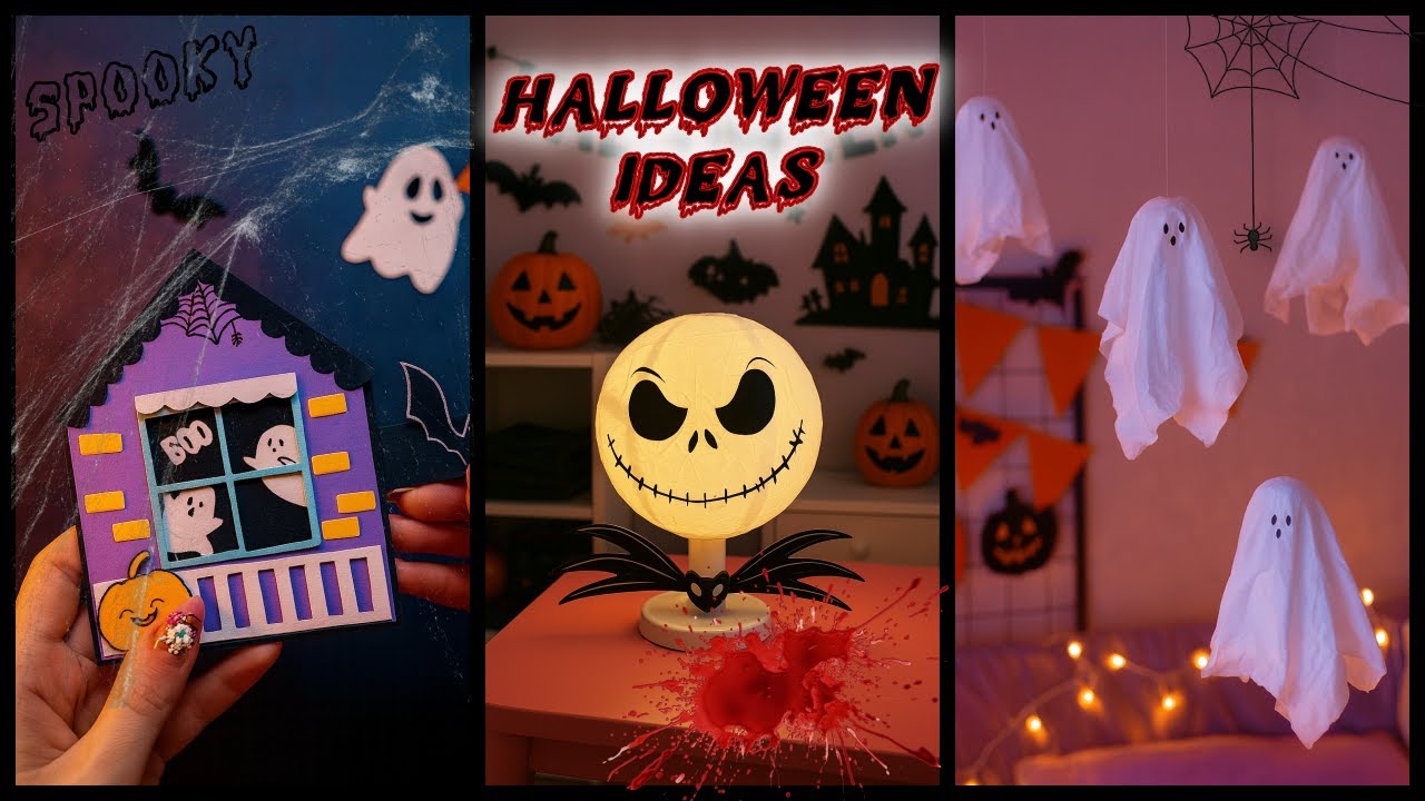 Easy HALLOWEEN CRAFT  IDEAS Using Home Materials- 🎃👻🍬🦇💀🧡- Decoration, Paper Crafts... #halloween