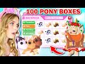 Opening 100 PONY BOXES In Adopt Me! (Roblox)