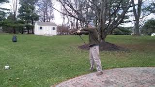 Shooting my Saluki horn bow with a whistling war arrow