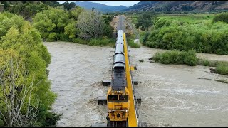 The Coastal Pacific crosses the flooded Conway River - by Drone