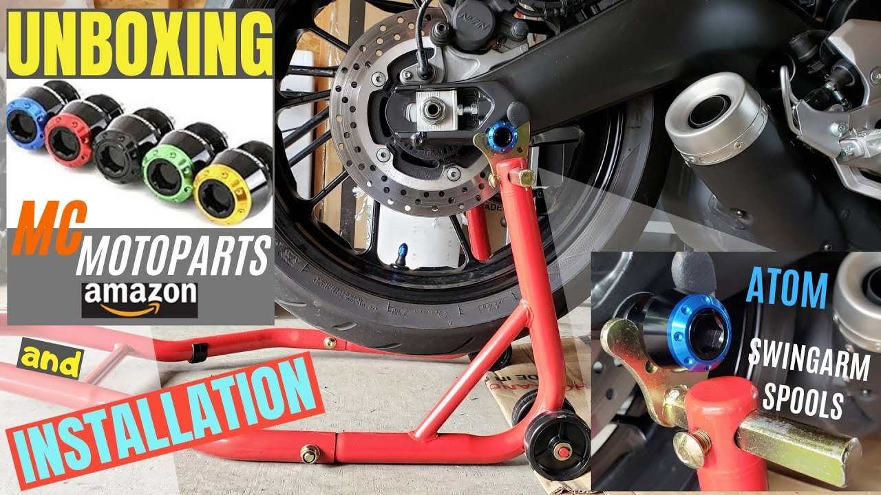Swingarm Spools Unboxing & How to Install Yamaha XSR900 YouTube