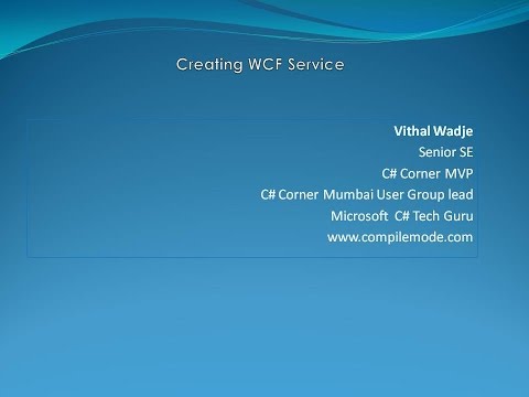 Creating WCF Service