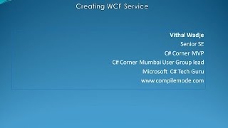 How to Create WCF Service