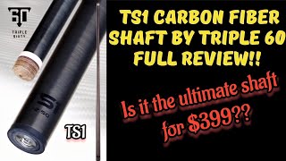 Triple 60 TS1 Carbon Fiber Shaft Review! Product link below @Triple-60 @RacksNStacksPoolHall-WacoTx 