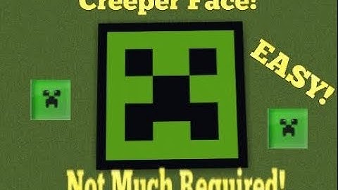 Minecraft Tutorial - How to make a Creeper Face EASY...