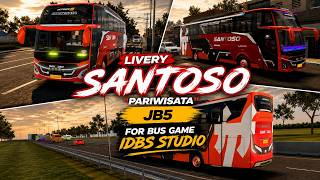 Livery Bus - SANTOSO  'PARIWISATA'  [ JB5 ] | Livery Game Bus IDBS Studio screenshot 2